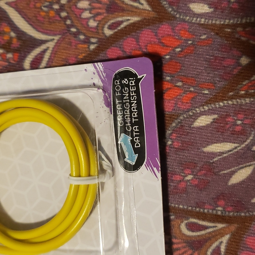 Pineapple Ear Buds Micro USB Cable Yellow Earphone Headphone Charging Cable - Picture 7 of 9